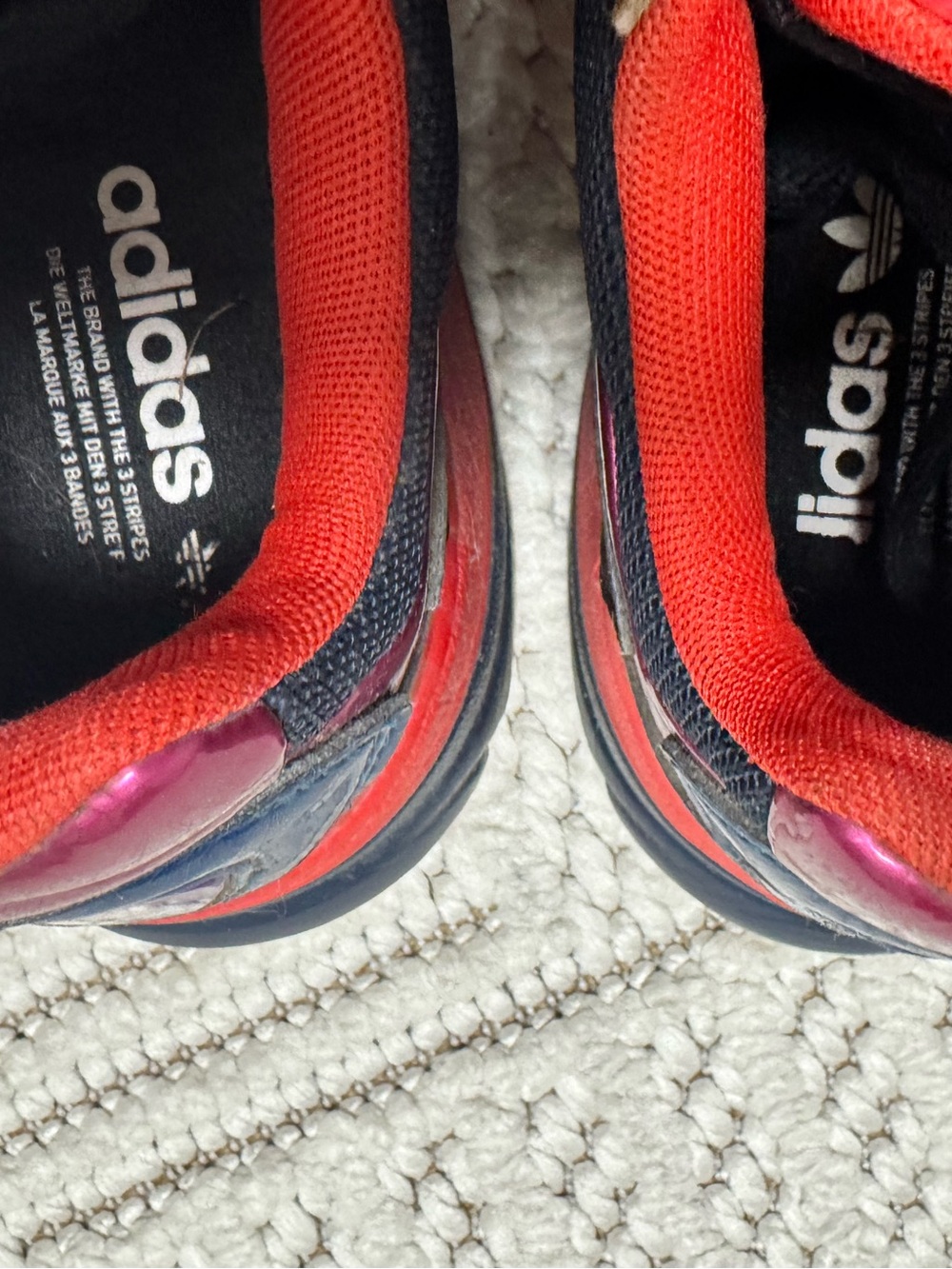 adidas women’s Black, Red, Blue Multicolor Lace-Up Sneakers - Picture 10 of 10
